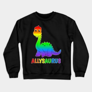 Diplodocus Dinosaur Is An LGBTQ Allysaurus - Gay Pride Ally Crewneck Sweatshirt